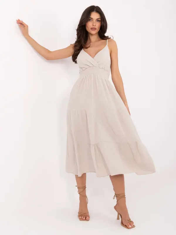Italy Moda Dress-MI-SK-62200.76-beige