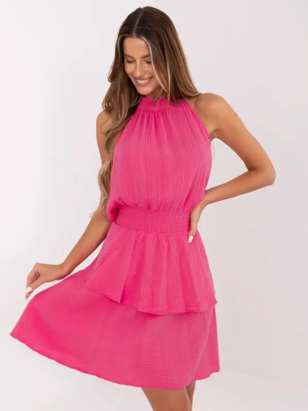 Italy Moda Dress-MI-SK-92166.71P-fuchsia