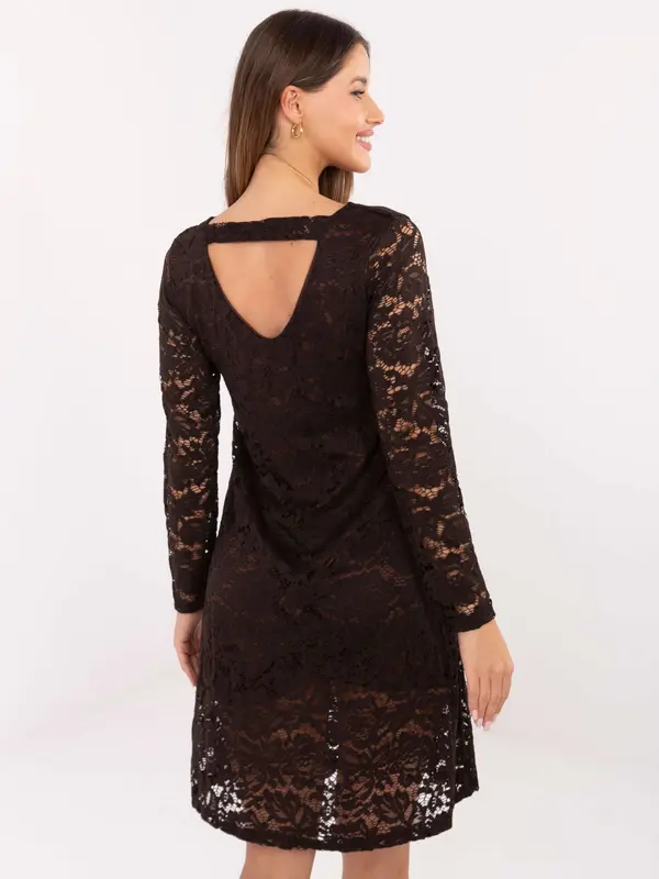 Italy Moda Dress-MI-SK-A1418.36-brown