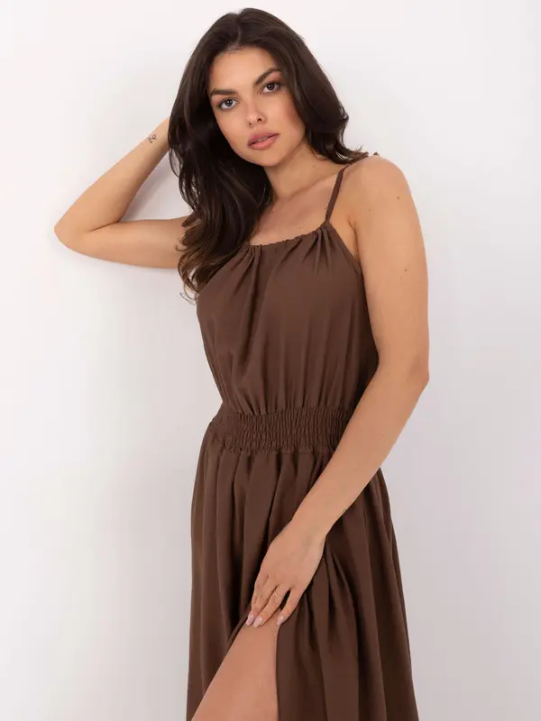 Italy Moda Dress-MI-SK-A1845.95-brown