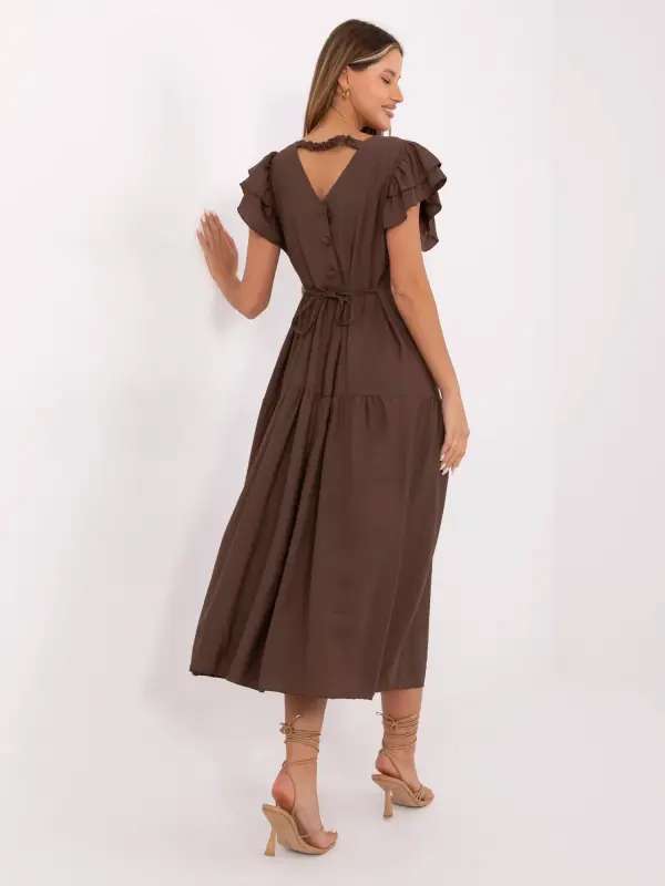 Italy Moda Dress-MI-SK-A2489.21-brown