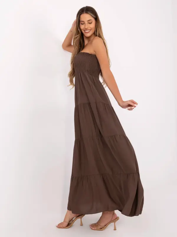 Italy Moda Dress-MI-SK-A2596.97-brown