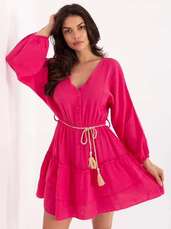 Italy Moda Dress-MI-SK-A5079.27-fuchsia