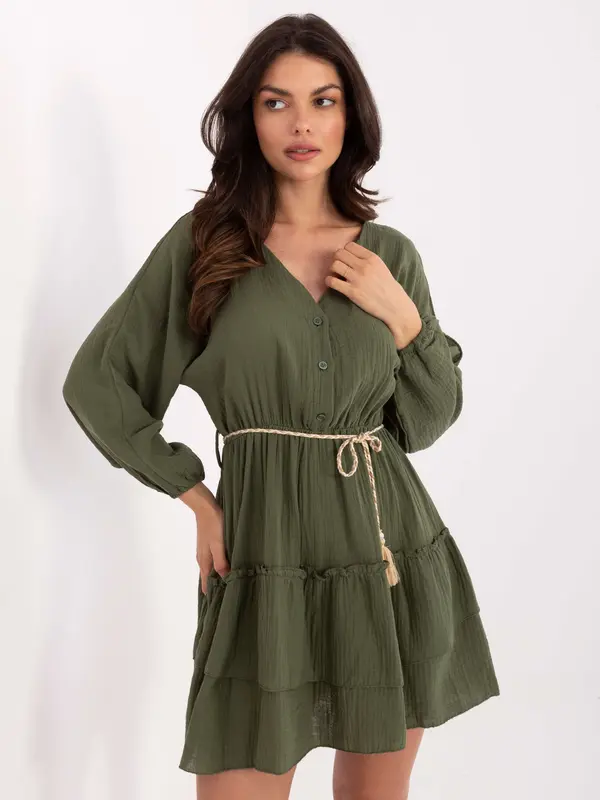 Italy Moda Dress-MI-SK-A5079.27-khaki