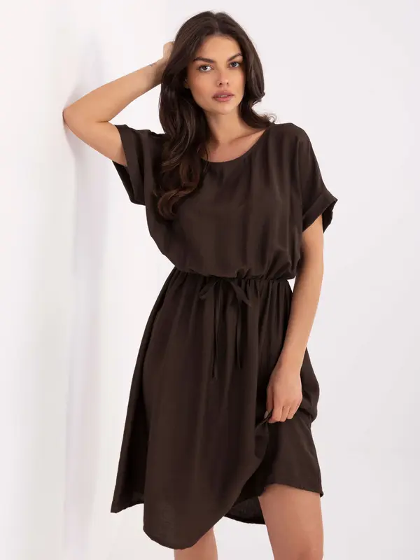 Italy Moda Dress-MI-SK-A63751.67-dark brown