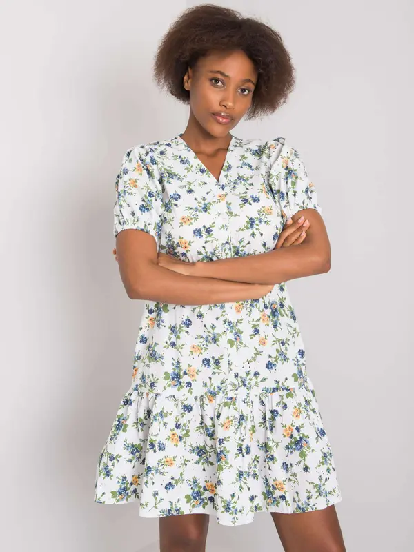 RUE PARIS Dress-RO-SK-2508.38P-white-green