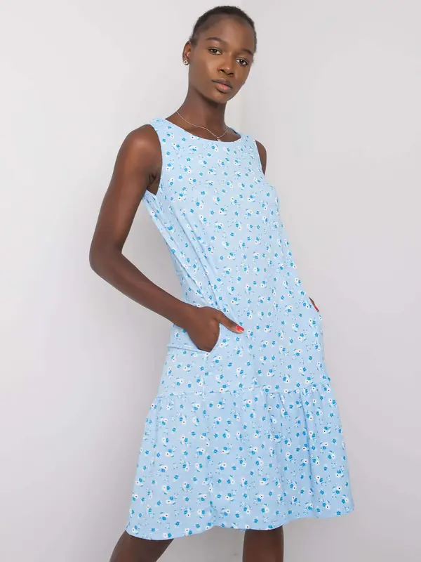 RUE PARIS Dress-RO-SK-8002.93P-Light Blue