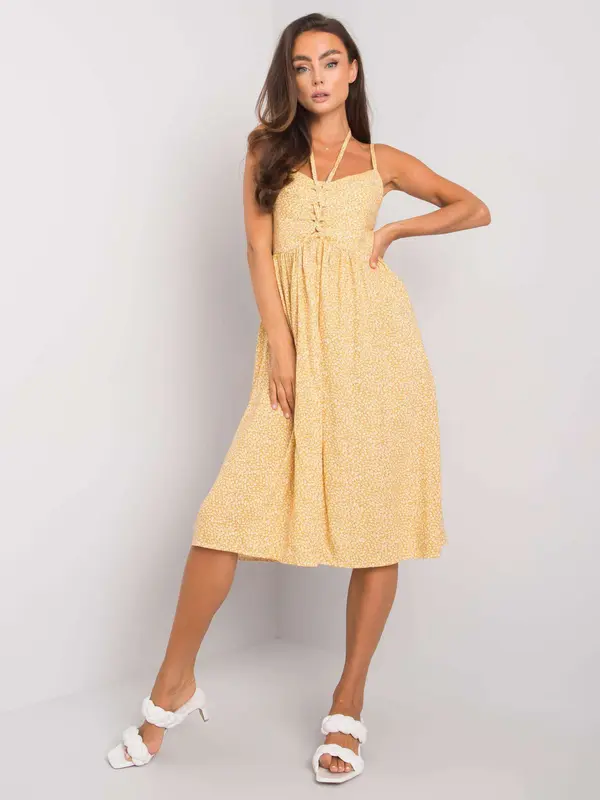 RUE PARIS Dress-RO-SK-8009-1.87P-Yellow
