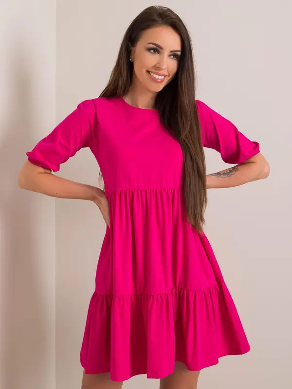 RUE PARIS Dress-RV-SK-5587.93-Fuchsia