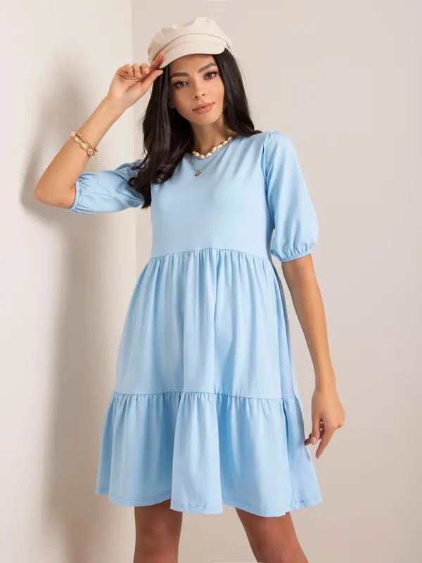 RUE PARIS Dress-RV-SK-5587.93-Light Blue
