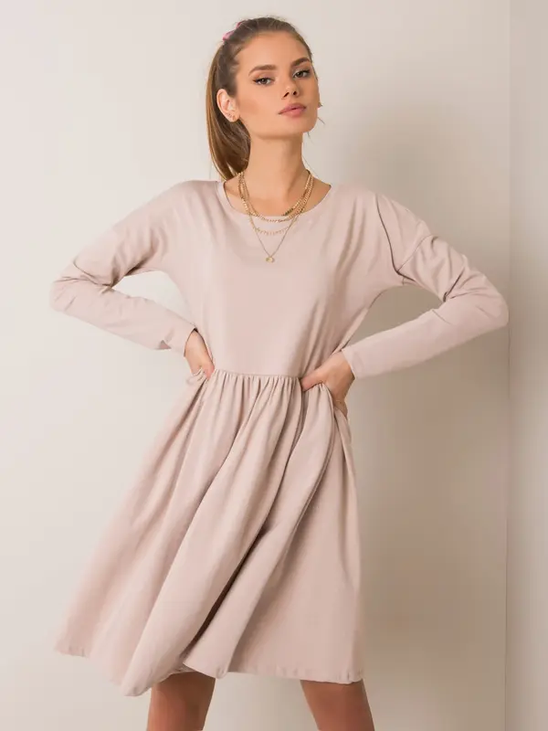 RUE PARIS Dress-RV-SK-5889.41P-beige