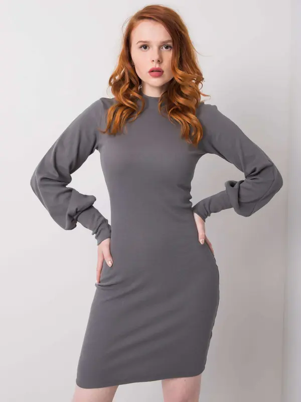 RUE PARIS Dress-RV-SK-5960.07-dark gray