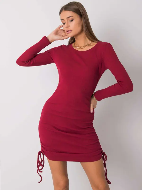 RUE PARIS Dress-RV-SK-6009.15X-burgundy