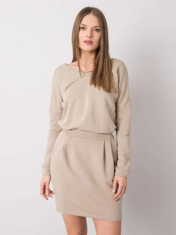 RUE PARIS Dress-RV-SK-6037.18X-beige
