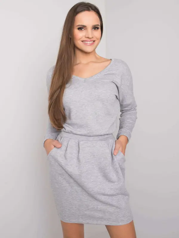 RUE PARIS Dress-RV-SK-6037.18X-gray