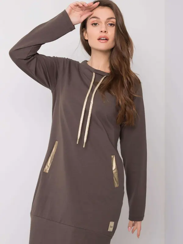RELEVANCE Dress-RV-SK-6067.15X-Dark khaki