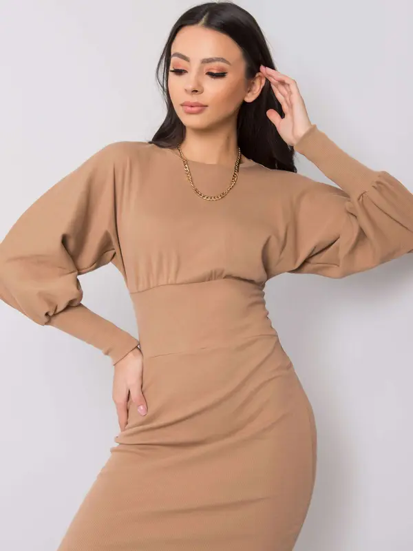RUE PARIS Dress-RV-SK-6079.65-dark beige