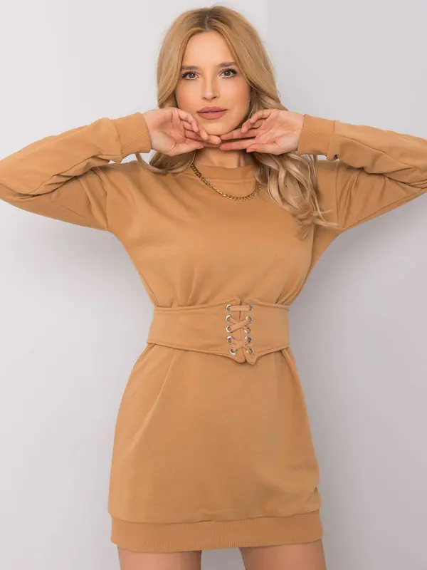 RUE PARIS Dress-RV-SK-6179.09-camel