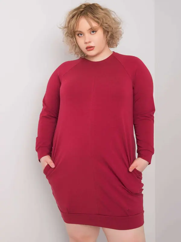 BASIC Feel Good Dress-RV-SK-6296.99-burgundy