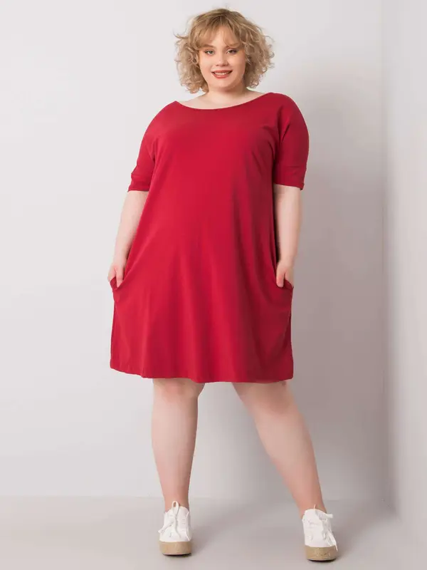 BASIC Feel Good Dress-RV-SK-6639.02X-burgundy