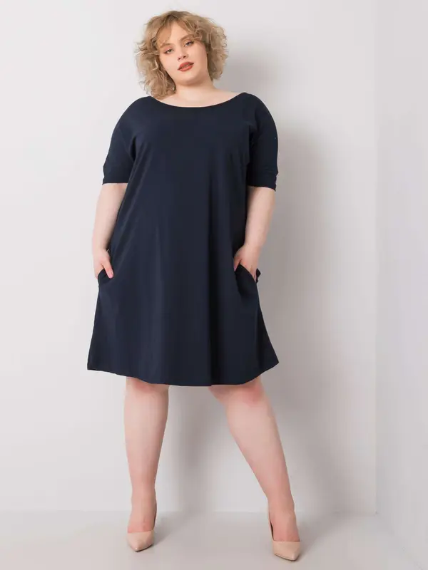 BASIC Feel Good Dress-RV-SK-6639.02X-navy blue