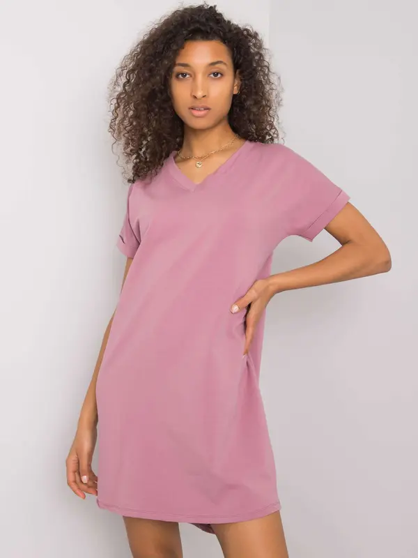 RUE PARIS Dress-RV-SK-6757.39P-Dark Pink