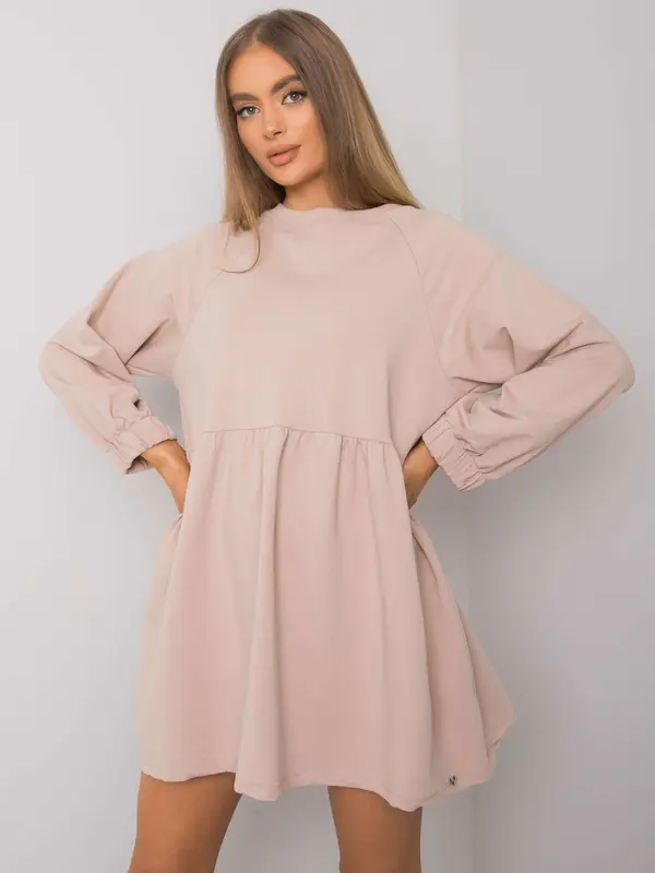 BASIC Feel Good Dress-RV-SK-7247.15P-beige