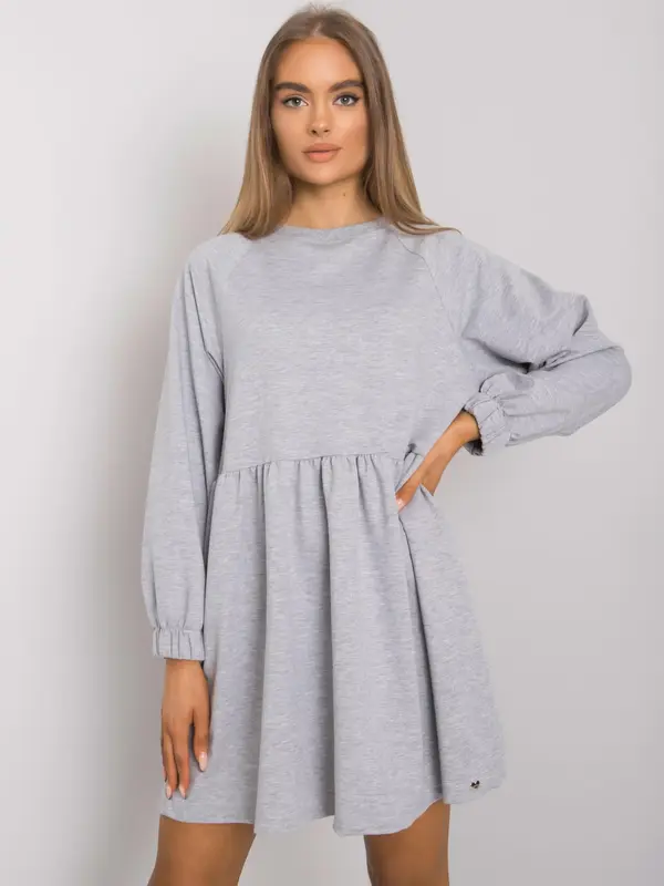 BASIC Feel Good Dress-RV-SK-7247.15P-grey