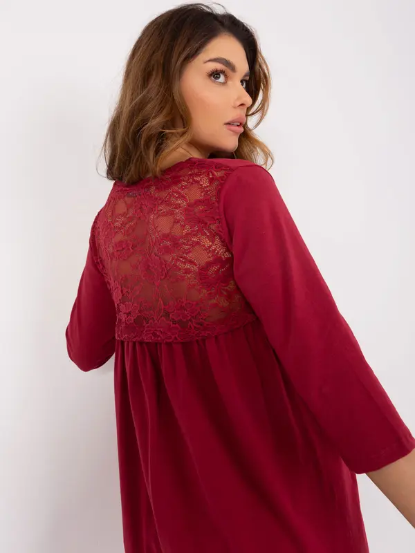 RUE PARIS Dress-RV-SK-7321.70-burgundy