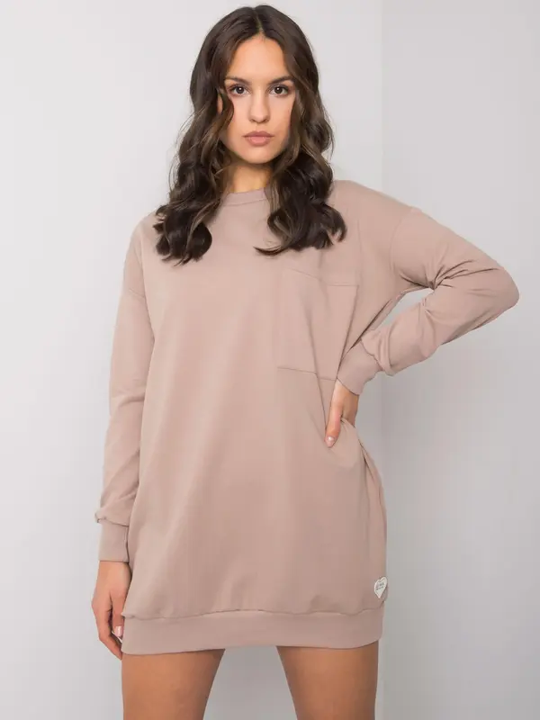 RUE PARIS Dress-RV-SK-7332.65-dark beige