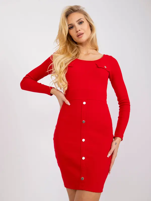 RUE PARIS Dress-RV-SK-7437.67-Red