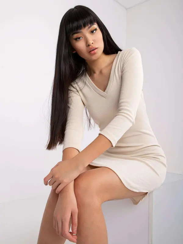 RUE PARIS Dress-RV-SK-7453.63-light beige