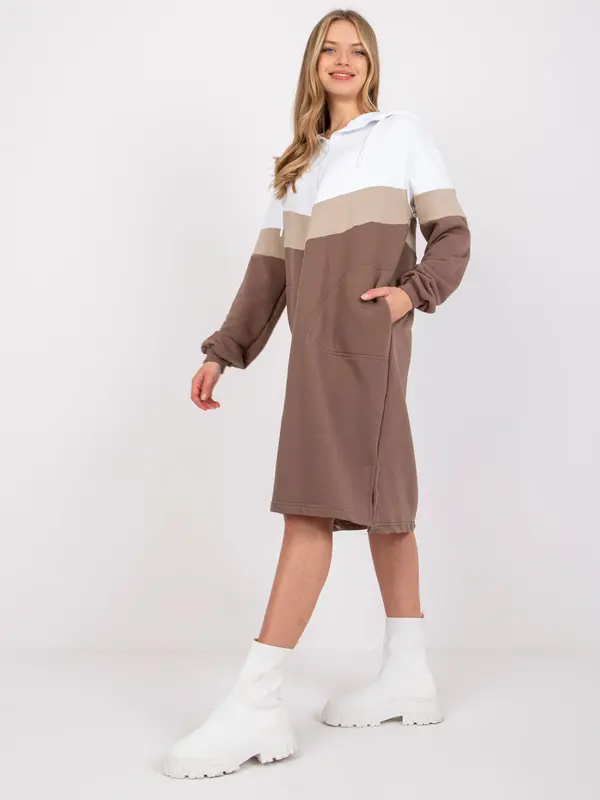 RUE PARIS Dress-RV-SK-7462.00-white-brown