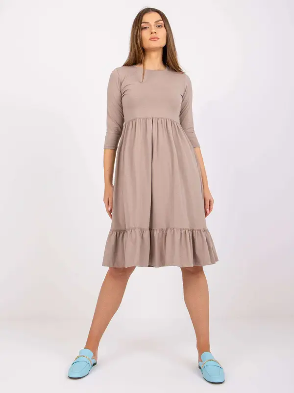 RUE PARIS Dress-RV-SK-7554.74P-dark beige