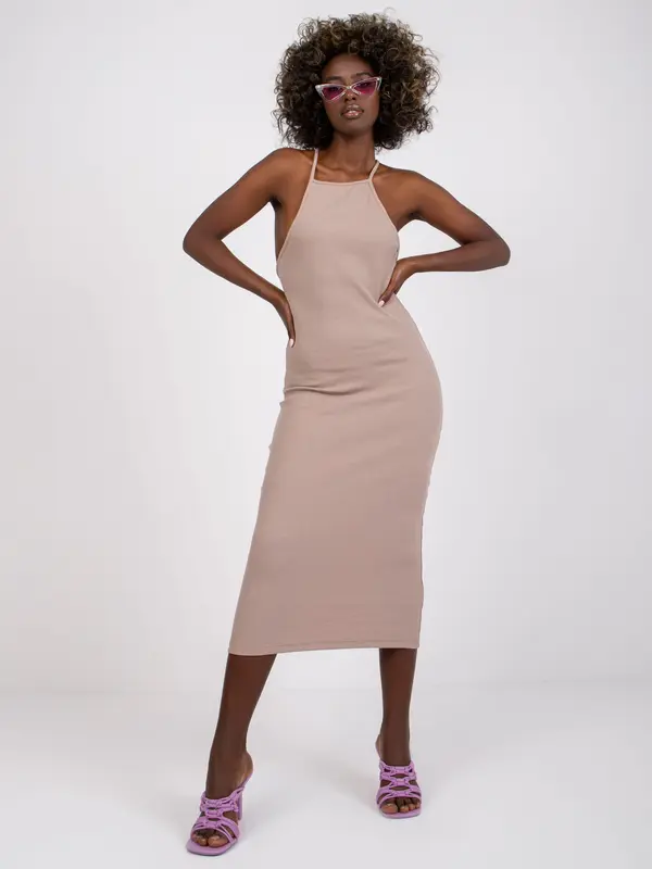 RUE PARIS Dress-RV-SK-7562.20X-dark beige