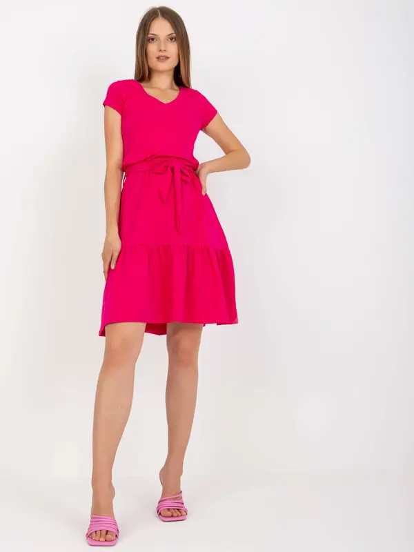 RUE PARIS Dress-RV-SK-8048.21P-Fuchsia