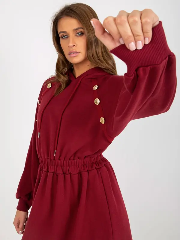RELEVANCE Dress-RV-SK-8336.12P-burgundy