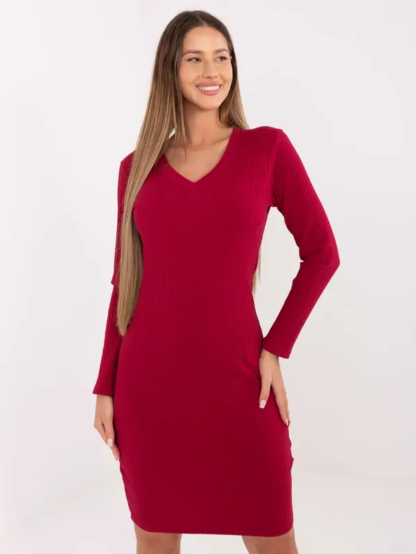RUE PARIS Dress-RV-SK-A1050.08-burgundy