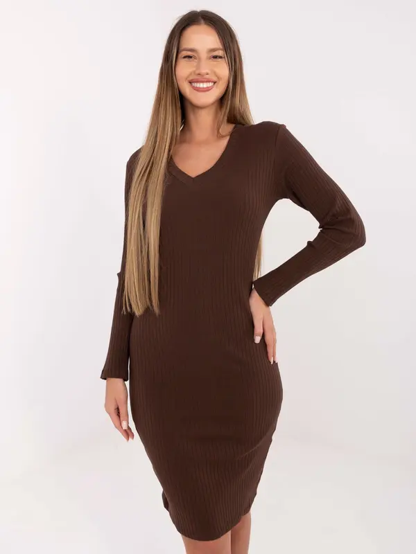 RUE PARIS Dress-RV-SK-A1050.08-dark brown