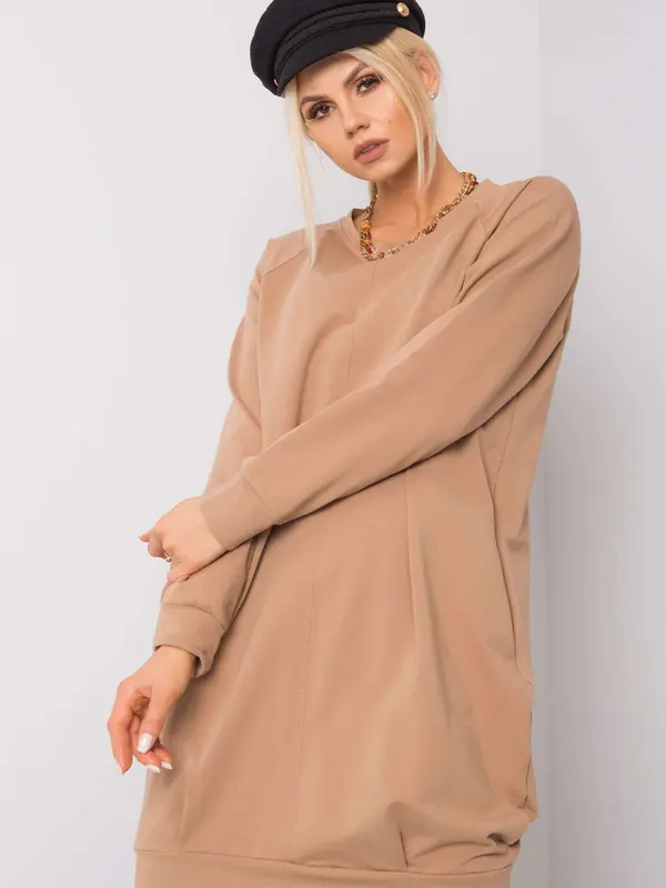 BASIC Feel Good Dress-RV-TU-5184.93P-camel