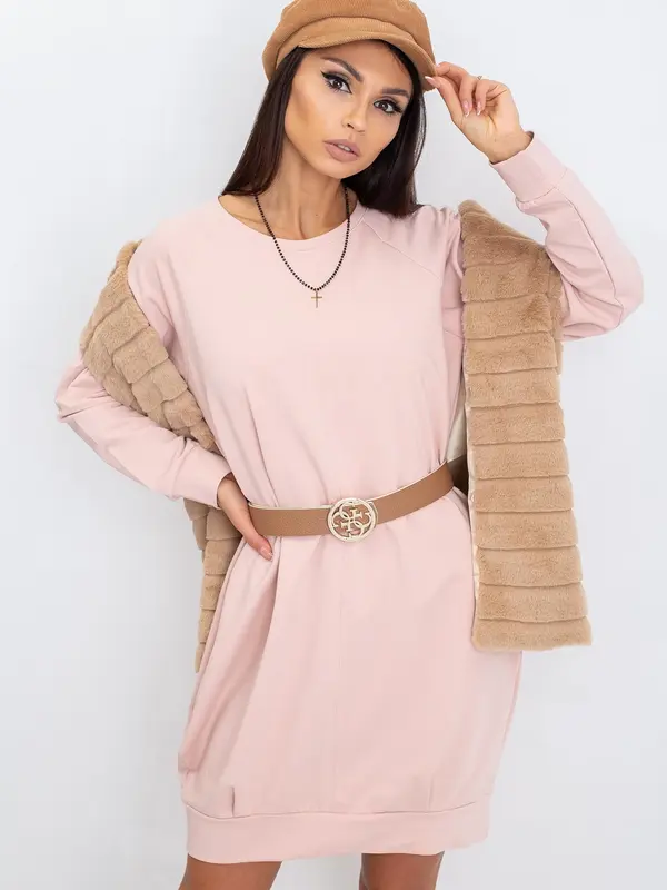 BASIC Feel Good Dress-RV-TU-5184.93P-Light Pink