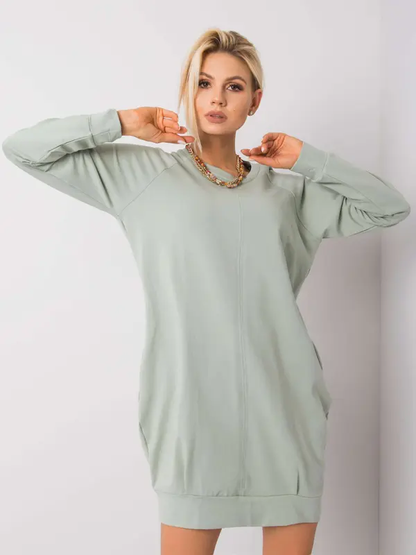 BASIC Feel Good Dress-RV-TU-5184.93P-Pistachio