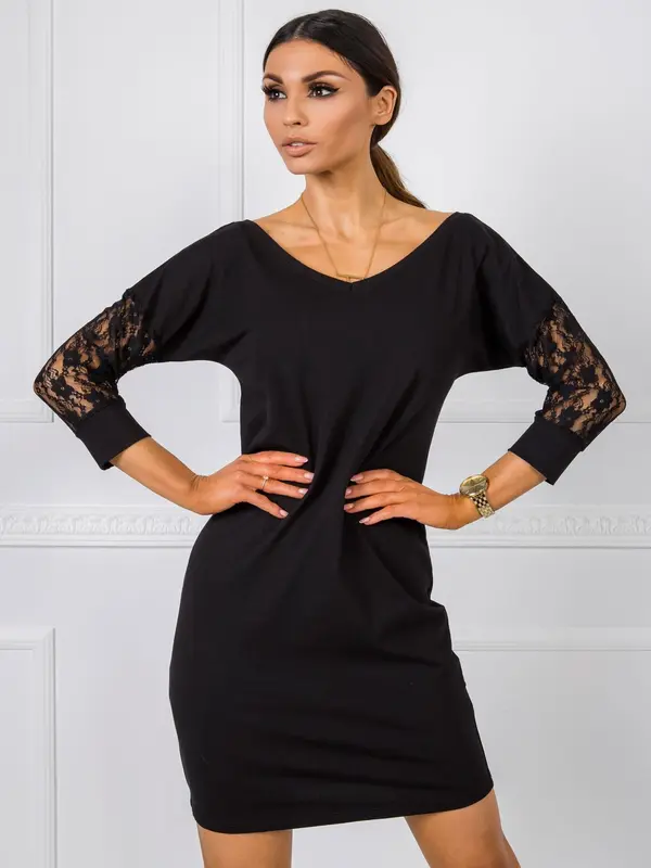 RUE PARIS Dress-TP-SK-5475.12-black