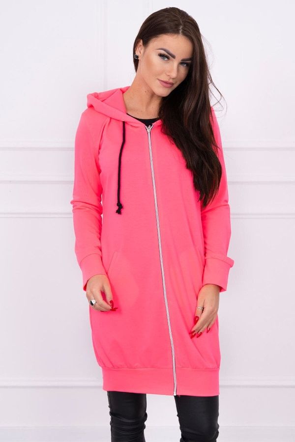 Kesi Dress with hood and hood pink neon