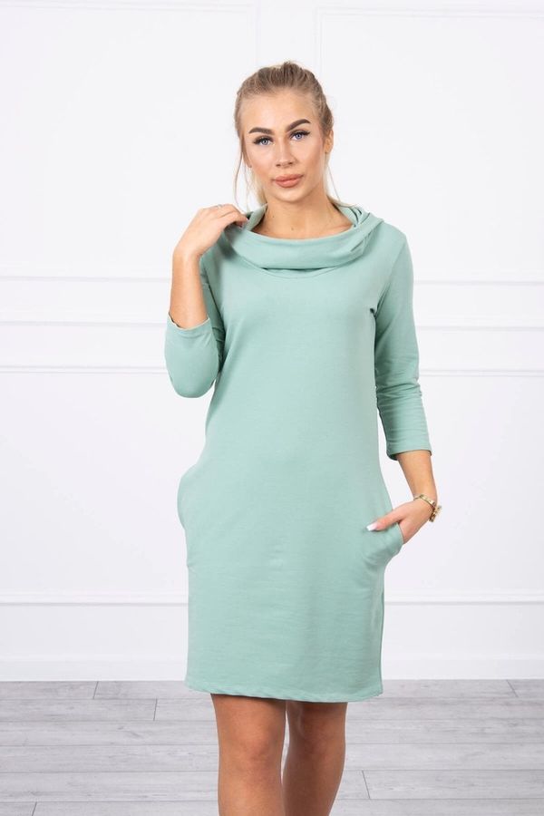 Kesi Dress with hood and pockets dark mint