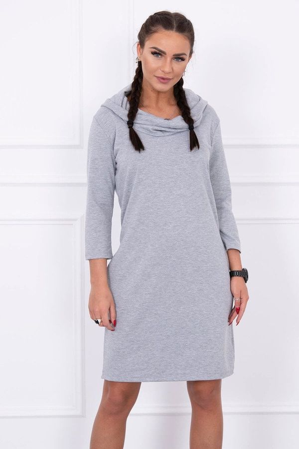 Kesi Dress with hood and pockets gray