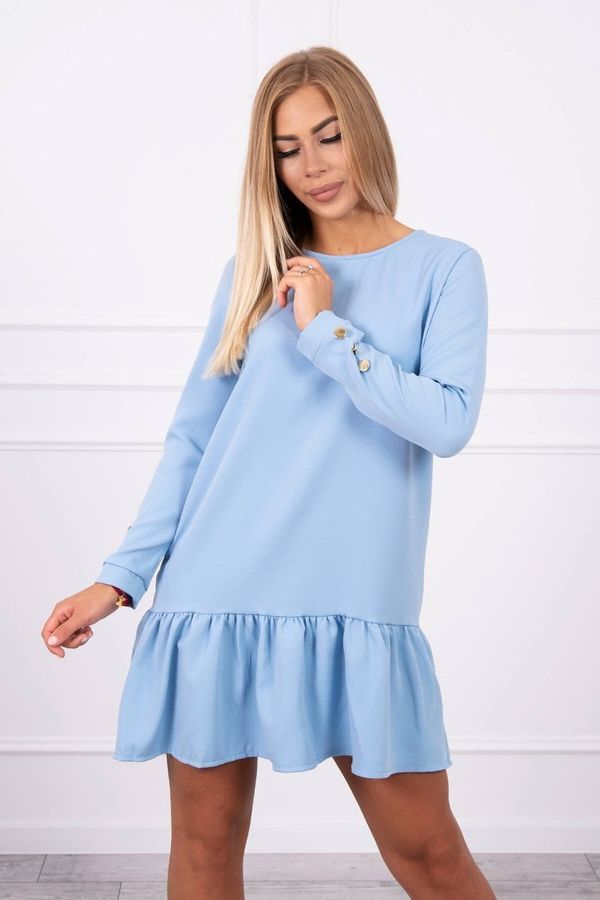 Kesi Dress with ruffle blue