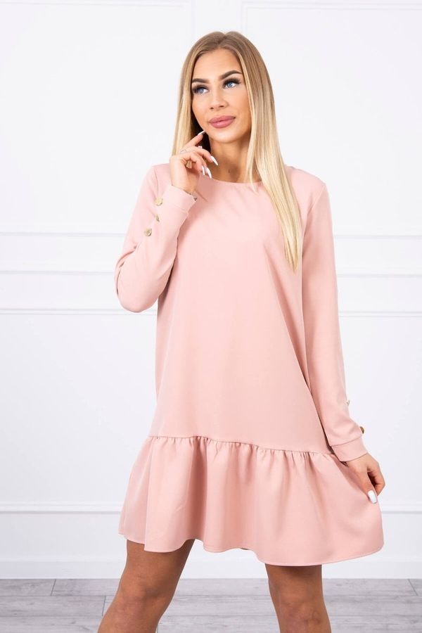 Kesi Dress with ruffles powder pink