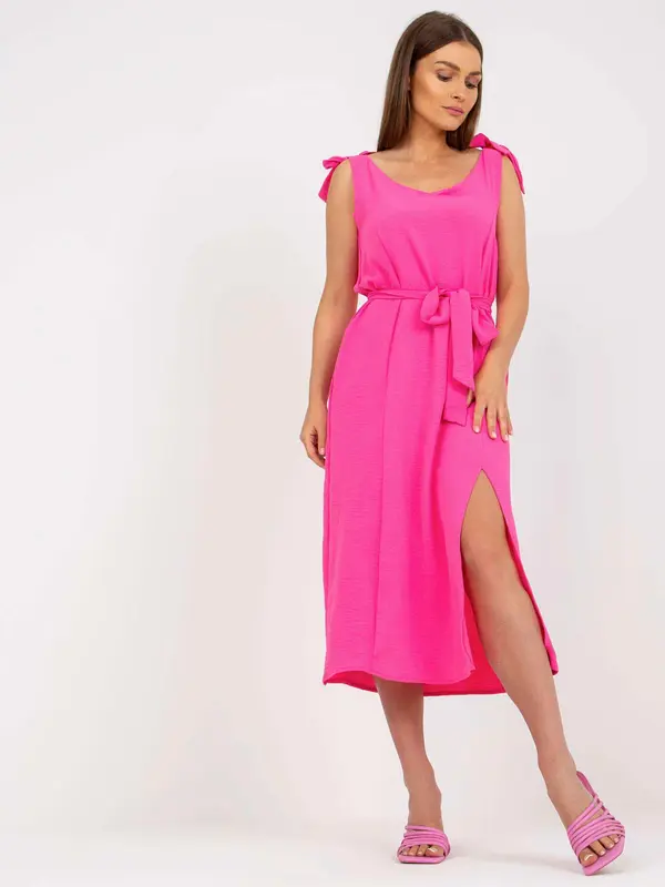 RUE PARIS Dress-WN-SK-1211.58-fluo pink
