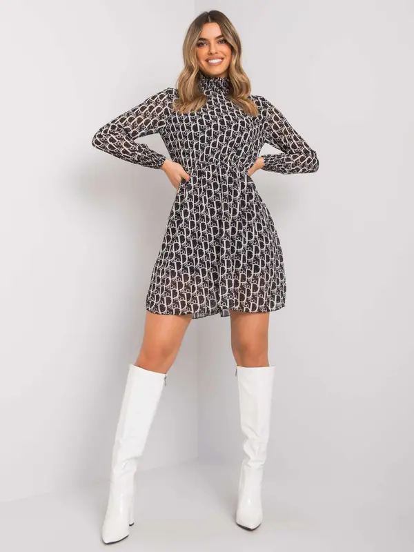 RUE PARIS Dress-WN-SK-18951.41X-black-white